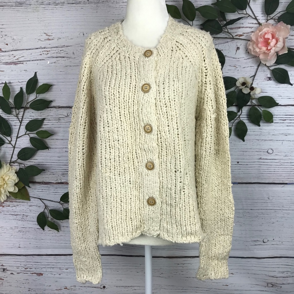 Current Elliott Size 1 Cream Ivory Cardigan NWT